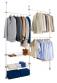 Wenko Hercules teleskopsystem Duo til garderobe 164-215 cm - Hvid/Gr�