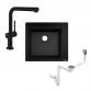 hansgrohe S51-F450 k�kkenvask i komposit m/Talis M54 k�kkenvandhane i mat sort