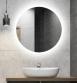 Sandra rundt spejl m/integreret LED lys, backlight og varme - �80 cm