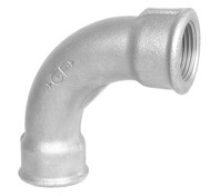 GF Galvaniseret lang bøjning - Muffe/Muffe - 1/2