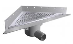 PURUS Corner gulvafl�b, sampak �50 mm vandret med vandl�s