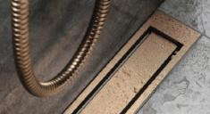 Unidrain Highline ramme - Børstet kobber 900/10 Unidrain Highline ramme - Børstet kobber 900/10