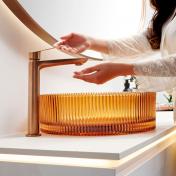 Cassøe Romano fritstående bowlevask - Glas/gylden te