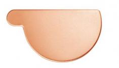 VMZINC Endebund 333mm 1/2 rund h�jre kobber