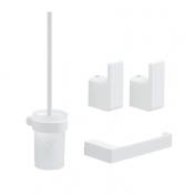 Hefe Piren s�t af badtilbeh�r - Mat hvid