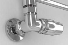 Str�mberg Retur-termostat ventils�t krom hj�rne h�jre