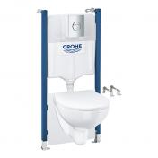 Grohe Solido Bau 5-i-1 toiletpakke inkl. s�de m. softclose, cisterne og krom betjening