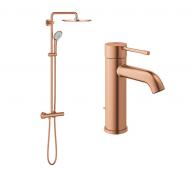 Grohe Essence & Euphoria komplet pakke til bad - B�rstet Warm Sunset