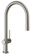 Hansgrohe Talis M54 k�kkenarmatur m/udtr�k - Rustfrit st�l