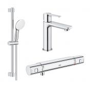 Grohe Precision Lineare Eco komplet pakke til badev�relse - Krom