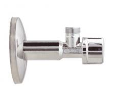 Broen Arcofix vinkelventil 1/2"x 3/8" Lang med roset &oslash; 70mm