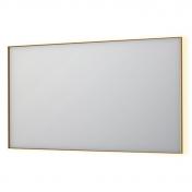Sanibell Ink SP32 firkantet spejl m/backlight, varme og sensor 140 x 80 cm - B�rstet mat guld
