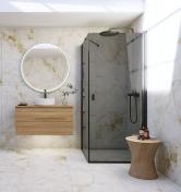 Dansani Match A+D 70x70 brusehjørne - Tonet glas/mat sort