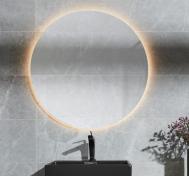 Cass�e rundt spejl �80 cm med backlight