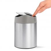 Simplehuman mini affaldsspand m/vippel�g - B�rstet st�l