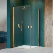 Str�mberg Noma 120 bruseniche - 80x80 cm - Klar glas/poleret messing