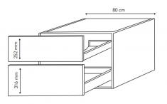 Cassøe Soft 80 underskab - Mat grå Cassøe Soft 80 underskab - Mat grå