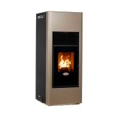 Langå Karina træpilleovn 25 kg pilletank - Gråbrun