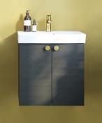 Dansani Mido+ 60 m�bels�t m/Capella h�ndvask og Button greb - Sort struktur