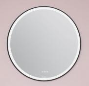 Cass�e Torino rundt spejl m/touch og sort ramme - �80