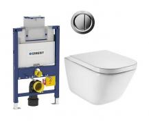 Laufen Roca Gap RIMless toiletpakke inkl. s�de m/soft-close, lav cisterne og krom betjening