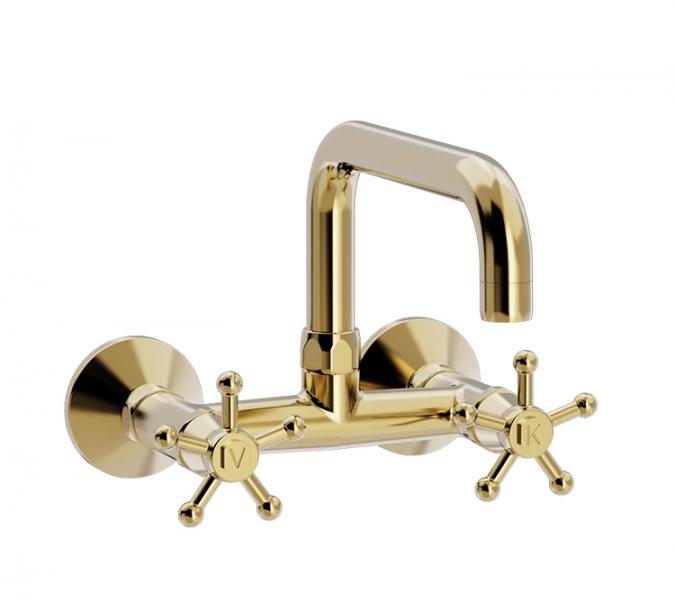 Toni Christiansborg k&oslash;kkenarmatur til v&aelig;g m. svingtud - &AElig;gte messing