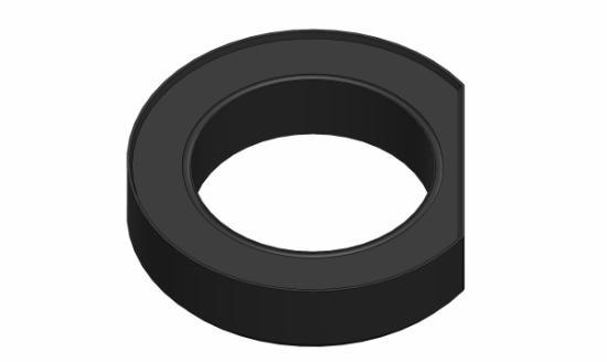 Lauridsen 315 x 30 mm topring m/ fals afsk&aring;ret kant