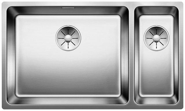 Blanco Andano 500/180-U k&oslash;kkenvask - Venstrevendt  - Rustfrit st&aring;l