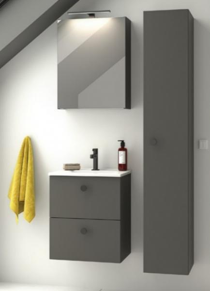 Dansani Mido mini m&oslash;bels&aelig;t 50 m/Amber vask - Gr&aring; mat