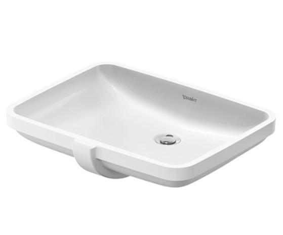 Duravit No.1 58 h&aring;ndvask t/underlimning - Uden hanehul