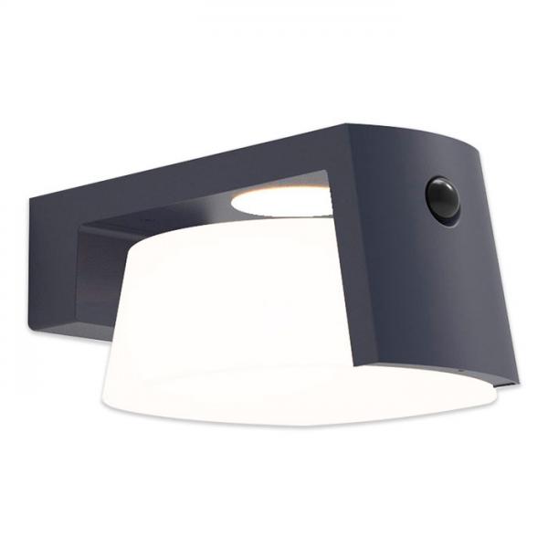 Lutec Solar Moon udend&oslash;rslampe til v&aelig;g m/solceller og sensor