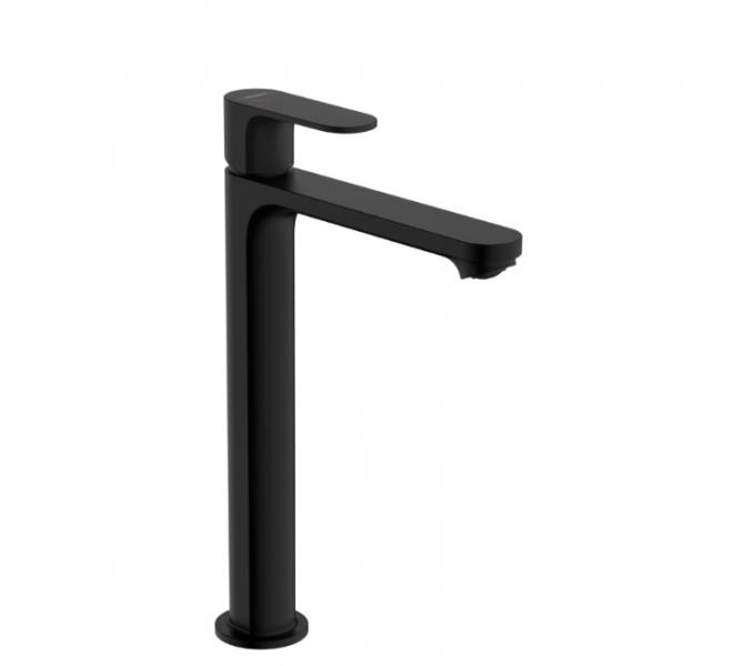 hansgrohe Rebris S 240 h&aring;ndvaskarmatur m/Coolstart og l&oslash;ft-op bundventil - Mat sort