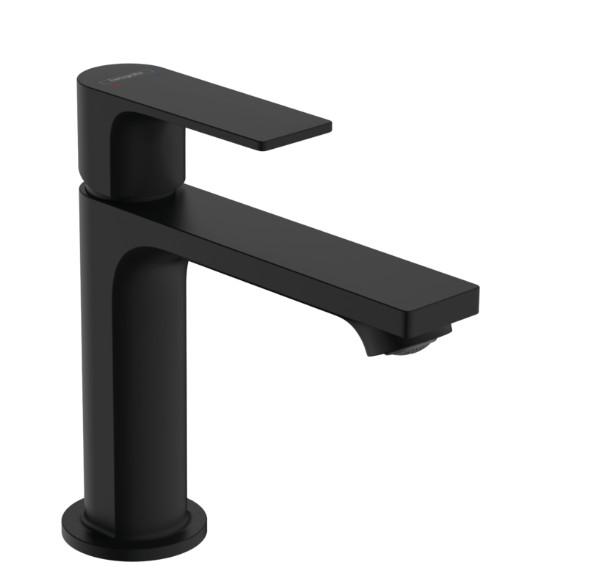 Hansgrohe Rebris E 110 h&aring;ndvaskarmatur m/bundventil - Mat sort