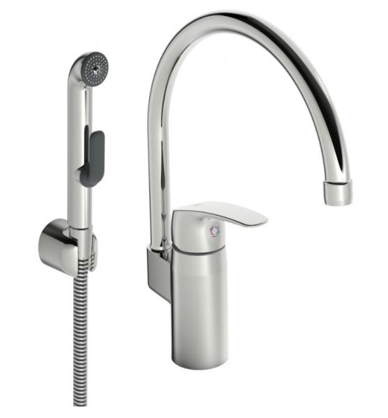 Oras Safira h&aring;ndvaskarmatur m/sidebruser og h&oslash;j tud