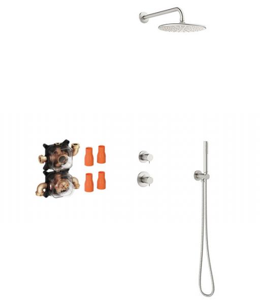 Damixa Silhouet DS 1 komplet brusesystem til indbygning - Steel Damixa Silhouet DS 1 komplet brusesystem til indbygning - Steel