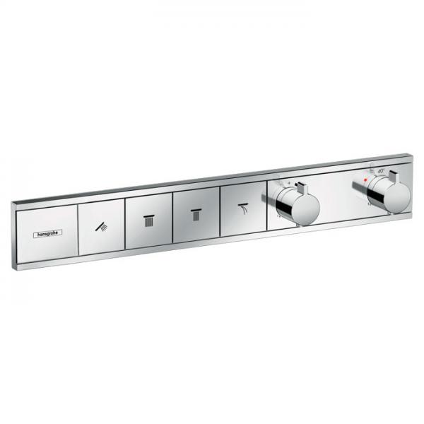 hansgrohe RainSelect termostatarmatur til indbygning - 4 udtag - Krom