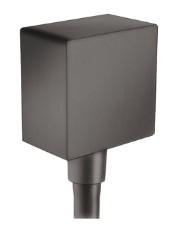 Hansgrohe FixFit Square slangeudtag - B&oslash;rstet sort krom