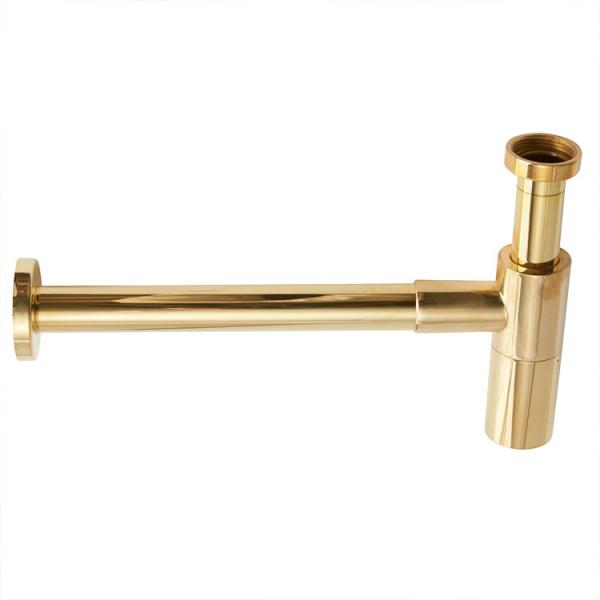 Lavabo Luna 1-1/4" vandl&aring;s t/v&aelig;gmontering - Messing natur