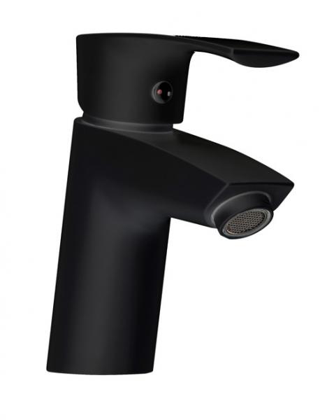 Nortiq Seattle h&aring;ndvaskarmatur m/bundventil - Mat Sort