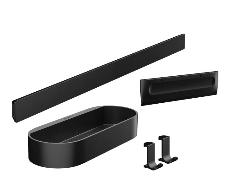 Hansgrohe WallStoris sæt til bruser - Mat sort Hansgrohe WallStoris sæt til bruser - Mat sort