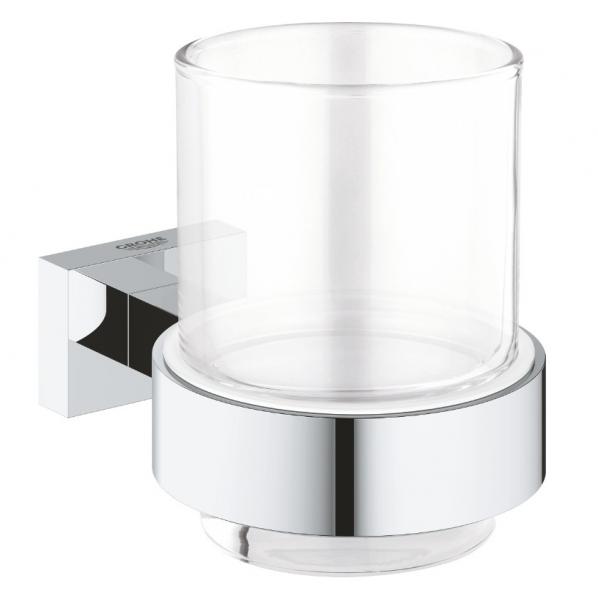 Grohe Essentials Cube Krystalglas med holder Grohe Essentials Cube Krystalglas med holder
