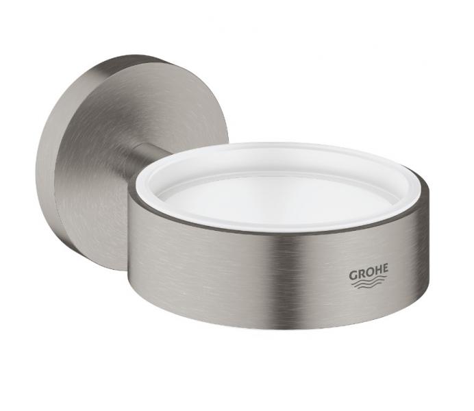 Grohe Essentials holder til glas, s&aelig;besk&aring;l eller dispenser - Steel