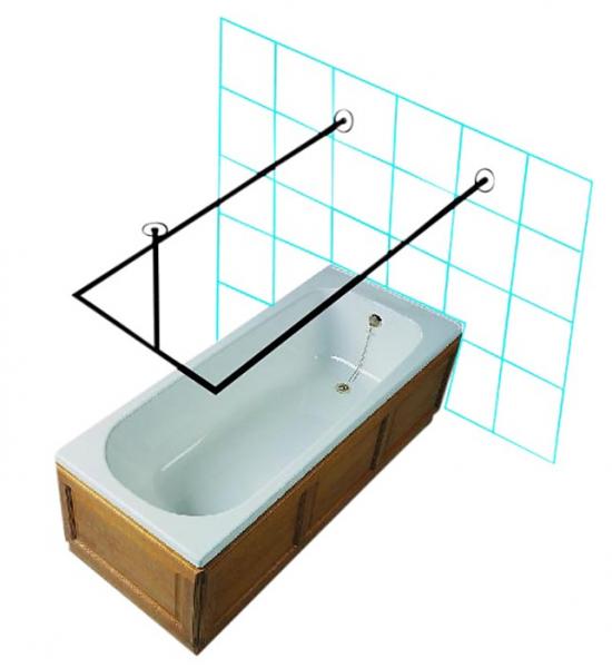Van Der P Forh&aelig;ngstang 200x100x200cm m.v&aelig;gflanger/loftt&oslash;tte - Rustfrit st&aring;l