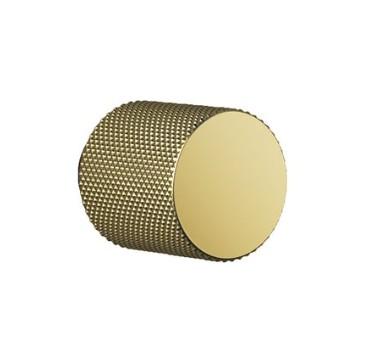 If&ouml; knopgreb m/riflet overflade - Messing