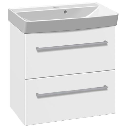 Dansani Mido 60 m&oslash;bels&aelig;t m/2 skuffer og Capella vask - Hvid mat