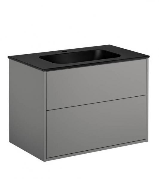 Gustavsberg Artic 80 m&oslash;bels&aelig;t m/sort vask - Askegr&aring;