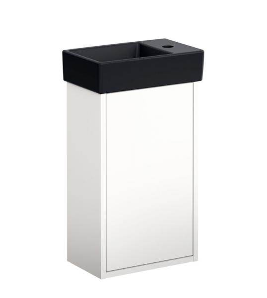 Gustavsberg Artic Small 33 møbelsæt - vask til venstre - Hvid/sort Gustavsberg Artic Small 33 møbelsæt - vask til venstre - Hvid/sort