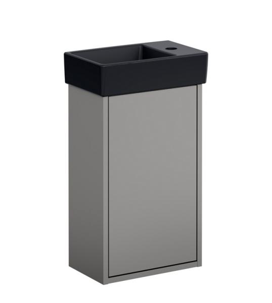 Gustavsberg Artic Small 33 møbelsæt - vask til venstre - Askegrå/sort Gustavsberg Artic Small 33 møbelsæt - vask til venstre - Askegrå/sort