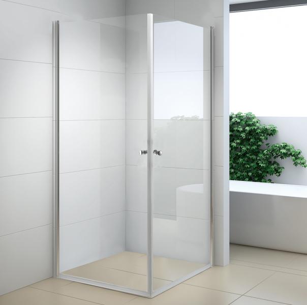 Nortiq brusehjørne 90x90 - Klar glas/krom Nortiq brusehjørne 90x90 - Klar glas/krom