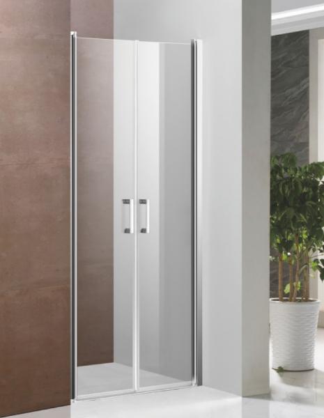 Nortiq dobbelt niched&oslash;r - Klar glas/krom - 90 cm